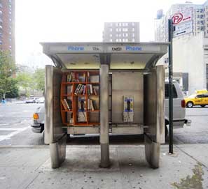 Libros gratis en las cabinas telefónicas de Nueva York